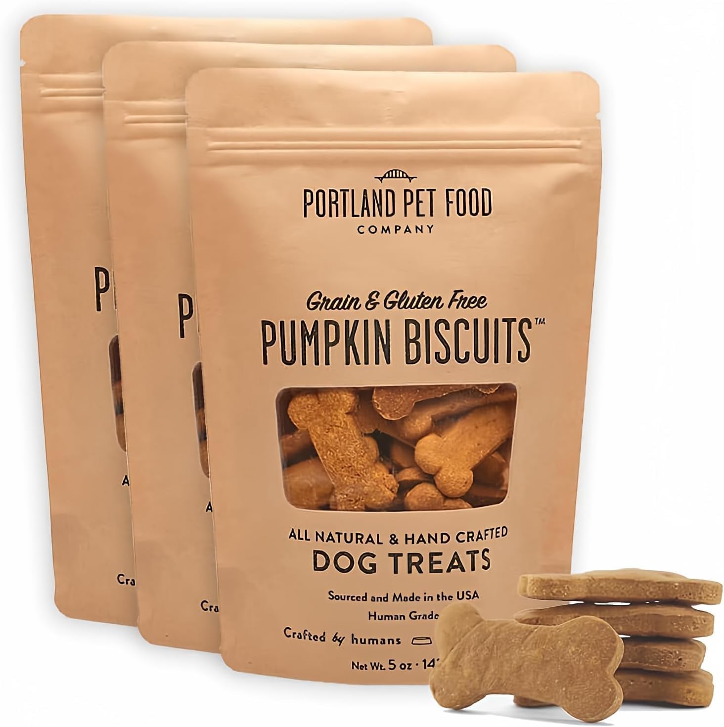 portland-pet-food-pumpkin-dog-treats-healthy-grain-free-biscuits-5-oz-human-grade-limited-ingredient-natural-low-calorie-training-treats-for-small-large-dogs-puppy-to-senior-made-in-usa