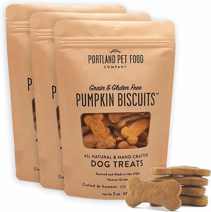 Portland Pet Food Pumpkin Dog Treats - Healthy, Grain-Free Biscuits, 5 Oz | Human-Grade, Limited Ingredient, Natural Low Calorie Training Treats for Small & Large Dogs, Puppy to Senior, Made in USA14