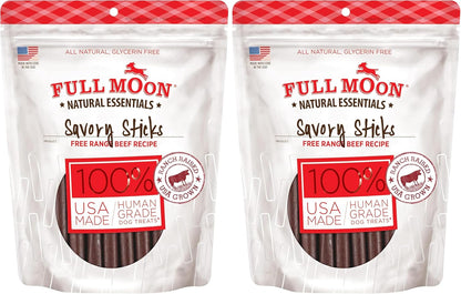 Full Moon All Natural Human Grade Dog Treats, Essential Beef Savory Sticks, 22 Ounce, 1.375 Pound (Pack of 1) | Human Grade, No Corn, No Wheat, No Soy, Glycerin Free, Made in the USA7