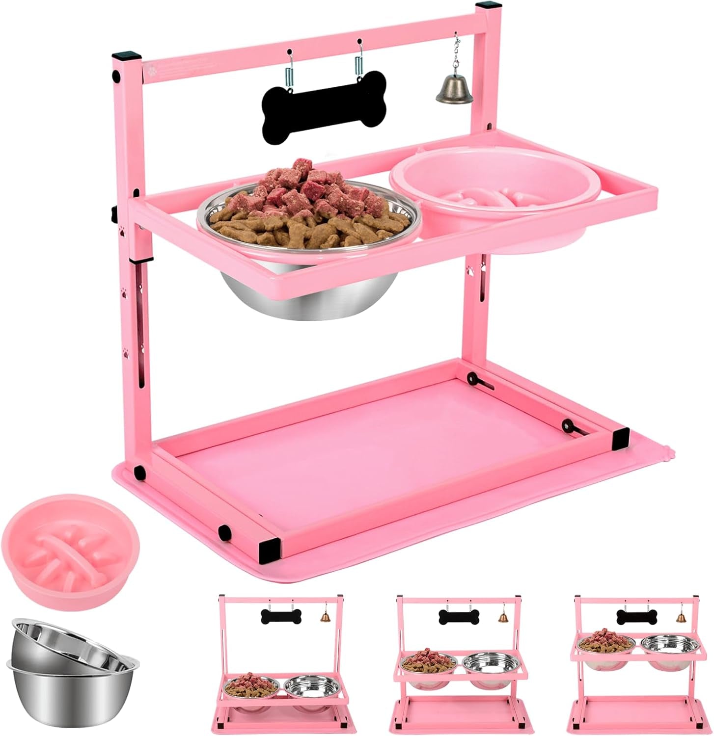 elevated-dog-bowls-with-slow-feeder-for-large-dogs-adjustable-raised-stand-with-2-stainless-steel-bowls-spill-proof-mat-non-slip-dog-feeder-for-large-medium-dogs-black