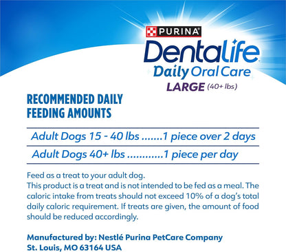 Purina Dentalife Daily Oral Care Large Dog Dental Chews Multipack - (Pack of 2) 30 Ct. Pouches6