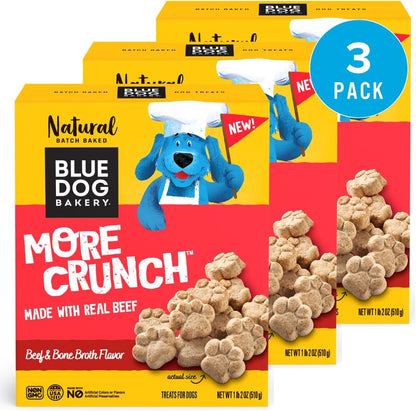 Blue Dog Bakery Natural Dog Treats, More Crunch Large, Assorted Flavors, 18Oz Box, 1 Box19