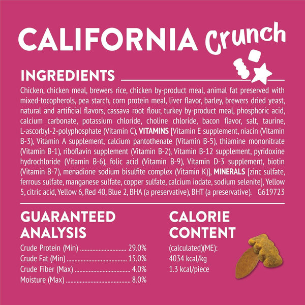 Purina Friskies Cat Treats, Party Mix California Crunch with Chicken - (Pack of 6) 6 Oz. Pouches6