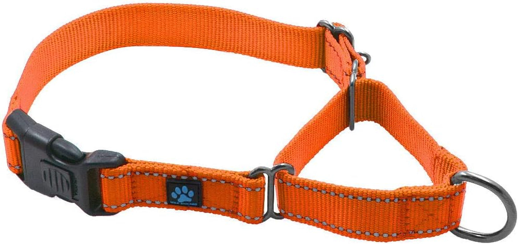 max-and-neo-nylon-martingale-collar-we-donate-to-a-dog-rescue-for-every-collar-sold-medium-orange