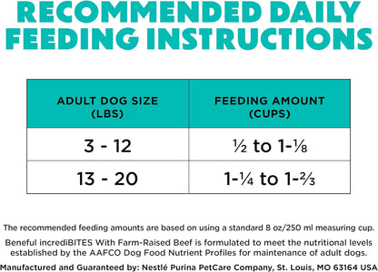 Purina Beneful Incredibites with Farm-Raised Beef Natural Small Breed Dry Dog Food with Added Vitamins, Minerals and Nutrients - (Pack of 4) 3.5 Lb. Bags6