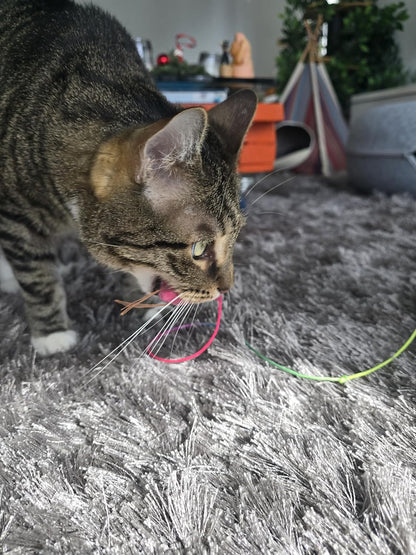 Cat Wand Toy for Indoor Cats, 105” Extra Long Magical Cat Teaser Wand, Interactive Cat Toy with Durable Nylon String, Elastic Wand for Exercise & Enrichment, Kittens to Senior Cats7