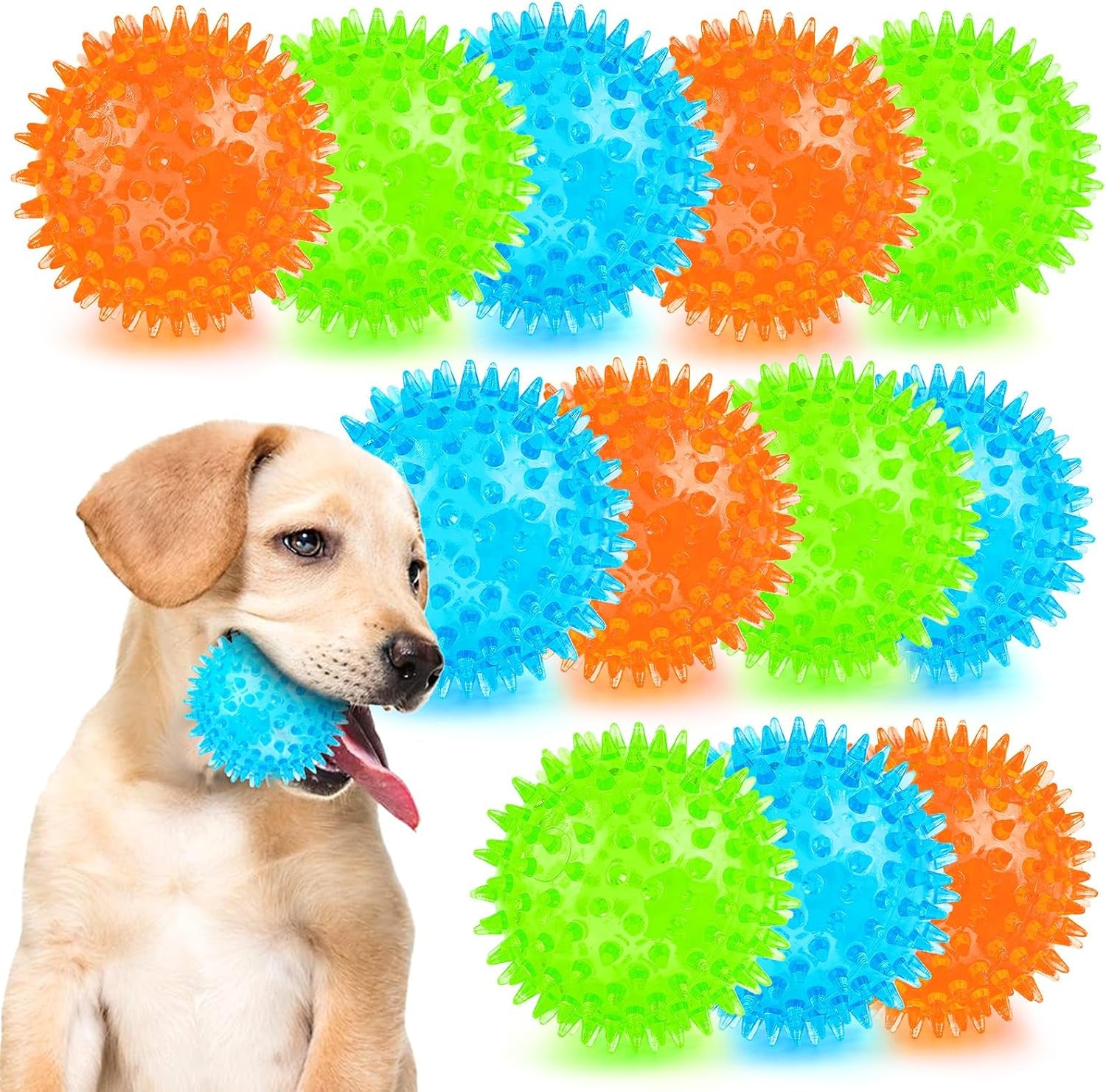 puptily-2-different-functions-interactive-ball-for-dogs-2-5-squeaky-dog-balls-toys-and-puppy-teething-chew-toy-balls-for-small-dogs-for-clean-teeth-and-training-5pcs