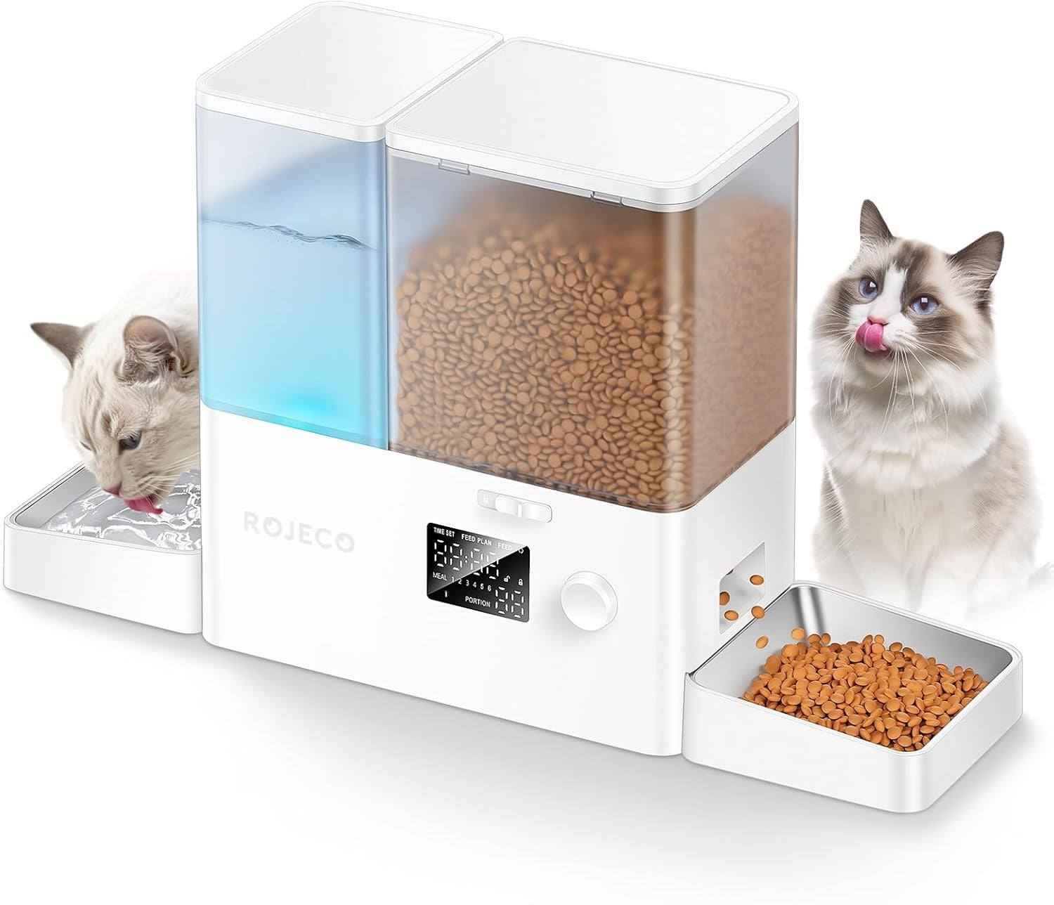 automatic-cat-feeder-and-water-dispenser-2-in-1-large-capacity-5l-cat-food-bowl-and-3-5l-gravity-water-dispenser-timed-cat-feeder-for-cats-small-dogs-puppies-kittens-pets