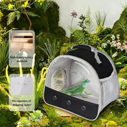 Bearded Dragon Travel Carrier,Lizards Carrier, Small Animal Travel Carrier for Sugar Glider Hedgehog Rat Parrot Bird Guinea Pig, Portable Guinea Pig Travel Bag for 27
