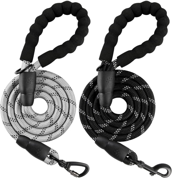 BARKBAY Dog Leashes for Large Dogs Heavy Duty Dog Leash 4/5/6 FT with Comfortable Padded Handle and Highly Reflective Threads for Medium Large Dogs Walking Training Running (5Ft-1/2'',Pink)12