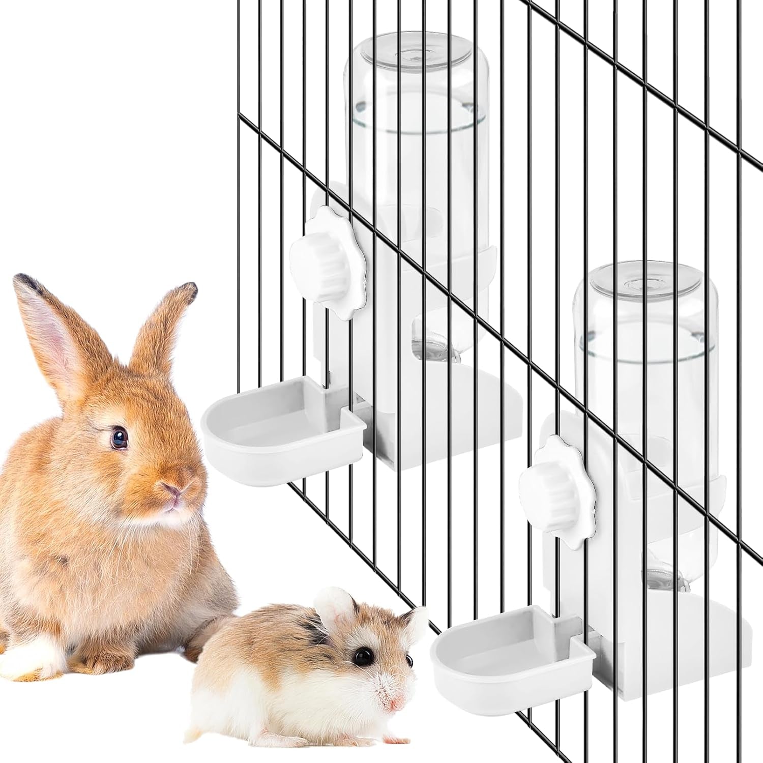 kathson-rabbit-water-dispenser-for-cage-17-oz-hanging-guinea-pig-water-bottle-no-drip-gravity-automatic-bunny-water-bottle-no-leak-small-animal-water-bottle-for-chinchilla-ferret-hamster-white