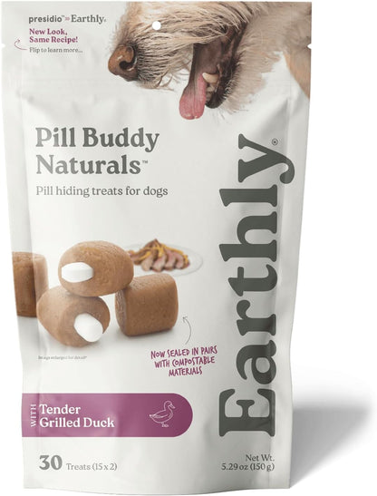 Presidio Earthly Pill Buddy Naturals - PB & Apple Recipe Pill Hiding Treats for Dogs - Make a Perfect Pill Concealing Pocket or Pouch for Any Size Medication - 30 Servings22