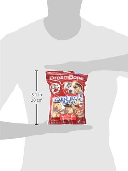 Dreambone Chicken Rattleball Dog Treats, Daily Rawhide-Free Chew, Digests Safely, with Real Protein, Chicken and Veggies, 14 Count3