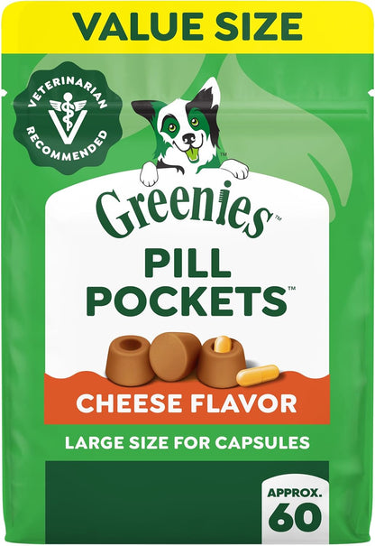 Greenies Pill Pockets Large Size Dog Treats, Peanut Butter, 15.8 Oz | Vet-Recommended, Capsule Size, Low Calorie, Odor Masking, Stress- and Mess-Free Medication Experience24