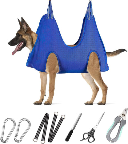 ATESON Pet Grooming Hammock with Nail Clippers/Nail Trimmers/Grooming Scissors, Dog Grooming Harness for Nail Trimming, Pet Grooming Sling Helper1