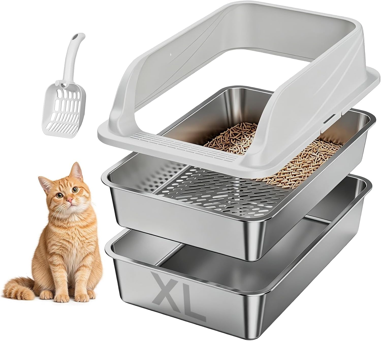 stainless-steel-sifting-litter-box-for-pine-pellets-xl-odor-free-stainless-steel-litter-box-with-lid-large-capacity-anti-leakage-easy-cleaning-less-tracking-for-multi-cat-big-cats