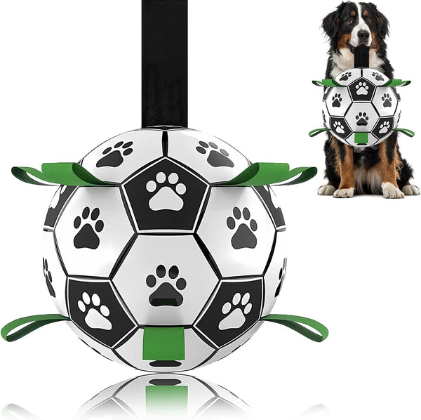 Dog Soccer Ball, Interactive Toys for Tug of War, Puppy Birthday Gifts, Tug Toy, Water Toy, World Cup Durable Balls for Small & Medium Size (6 Inch)11