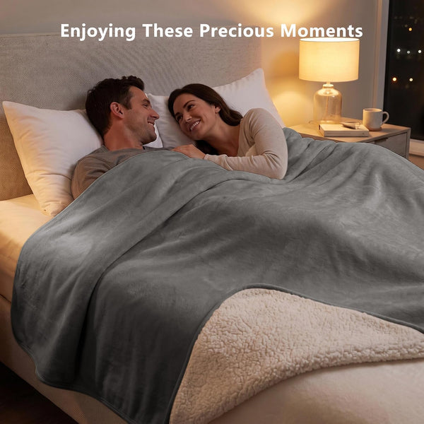 Waterproof Blanket for Dogs - Pet Throw as Furniture Protector | Cozy Sherpa & Smooth Velvet, Reversible and Machine Washable, for Couch and Bed, 60"X80", Dark Grey4