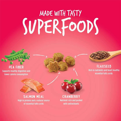 Fruitables Cat Bundle: Salmon & Cranberry + Tuna & Pumpkin - 2.5 Oz Each, Low Calorie, Real Ingredients, Superfoods4