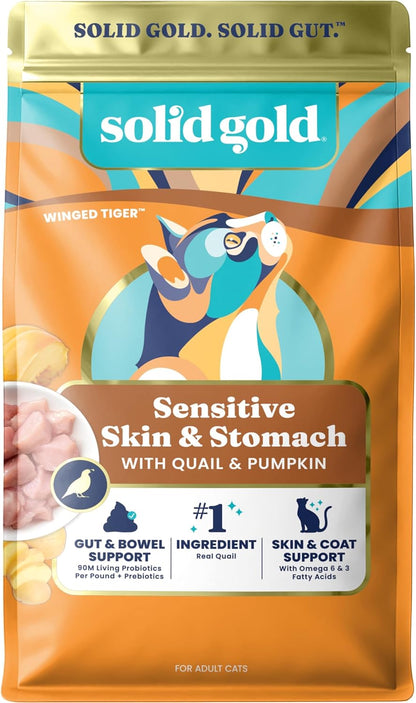 Solid Gold High Protein Dry Cat Food - Grain Free & Gluten Free Chicken Cat Dry Food W/Probiotics for Gut Health & Digestion - High Fiber & Omega 3 - Low Carb Superfood Kibble for Cats All Ages -12LB10
