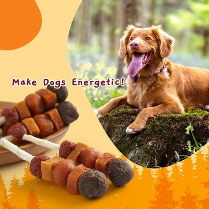 Jungle Calling Multi-Flavor Dog Kabob Treats, Edible Rawhide Stick, 10.6 Oz | Premium Snacks for Medium & Large Dogs, Made with Chicken, Duck, Beef, Sweet Potato and Pumpkin, Perfect for Special Moments6