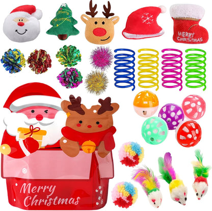 46 PCS Cat Toys for Indoor Cats, Kitten Toys with Cat Spring Toy, Mint Catnip with Crinkle Mouse Ball for Indoor Cats Kittens Exercise10