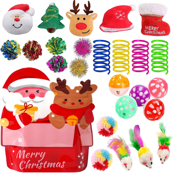 46 PCS Cat Toys for Indoor Cats, Kitten Toys with Cat Spring Toy, Mint Catnip with Crinkle Mouse Ball for Indoor Cats Kittens Exercise10