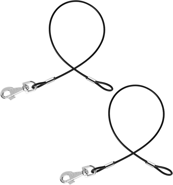 2 Pack Chew Proof Leash Extension Heavy Duty Dog Leash Extender Chew Proof Dog Leashes Non-Tangle Connect Leashes for Any Collar Harness, Black1