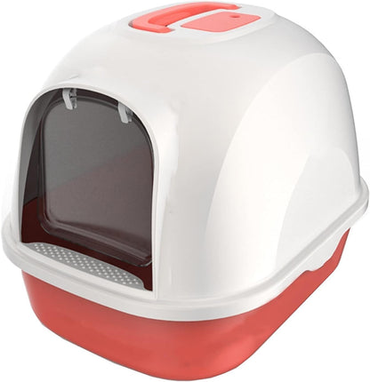 Dog Potty Training Toilet ﻿ Fully Enclosed Hooded ​Litter Pan with Front Entry Odor Close Door Cat Litter Box Scoop Supplie(A)9
