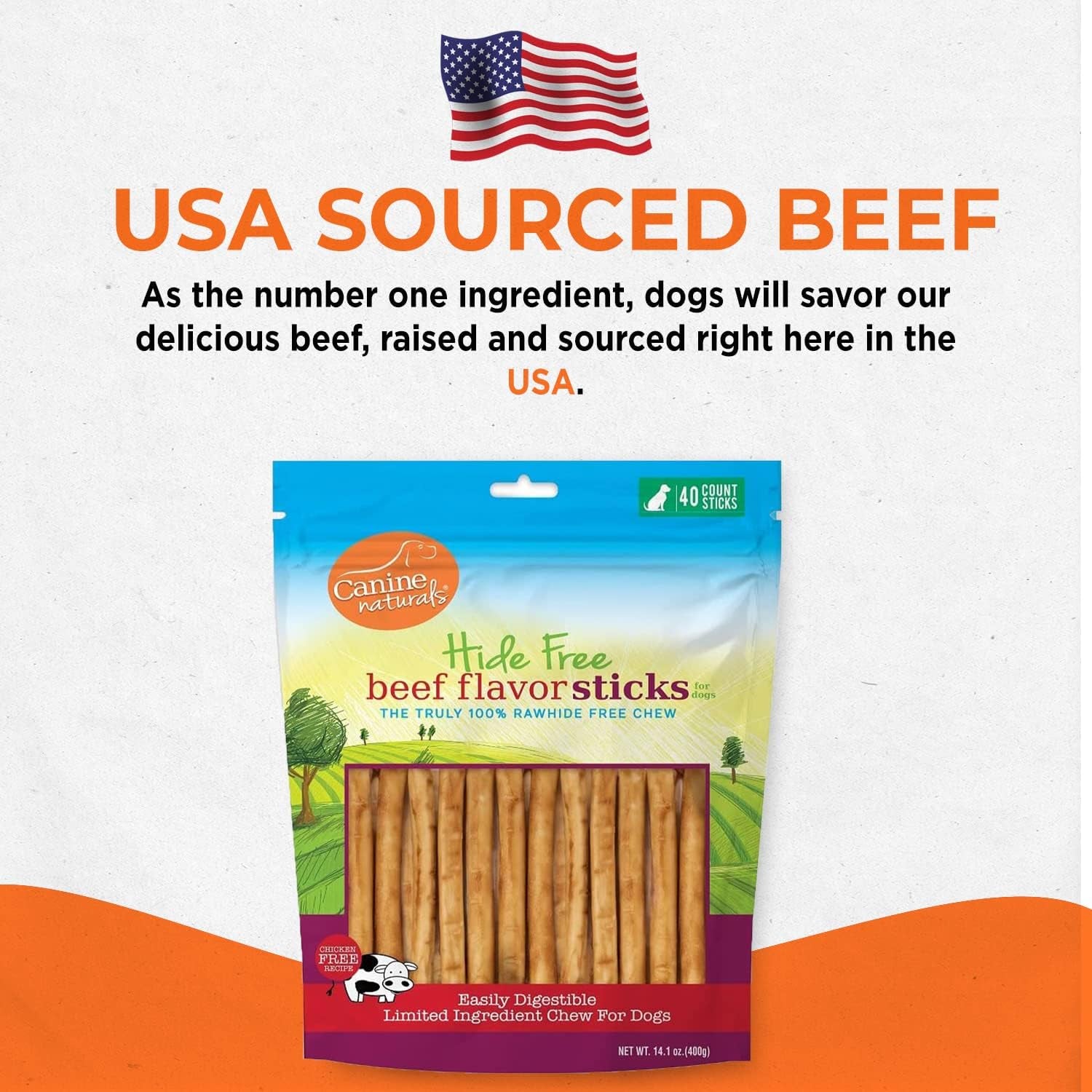 canine-naturals-rawhide-free-beef-receipe-dog-chews-sticks-40-count-100-rawhide-free-made-with-real-beef-poultry-free-all-natural-easily-digestible-5-in-sticks-dog-treats-bulk-pack