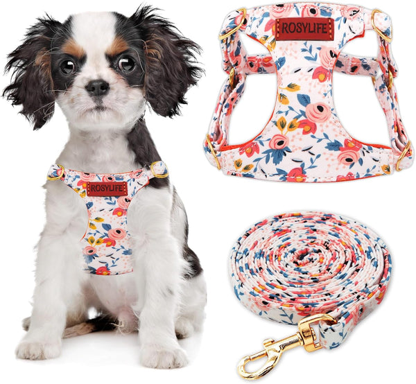 No Pull Dog Harness & Leash Set, Adjustable Xx-Small, Pink Daisy, Fashionable, Cute, Stylish, Escape Proof, Includes Leash13