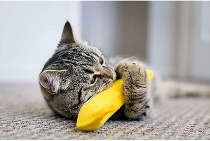 YEOWWW! Duckyworld 100% ORGANIC CATNIP Leaf & Flower Cat Toy BANANA 3 PACK4