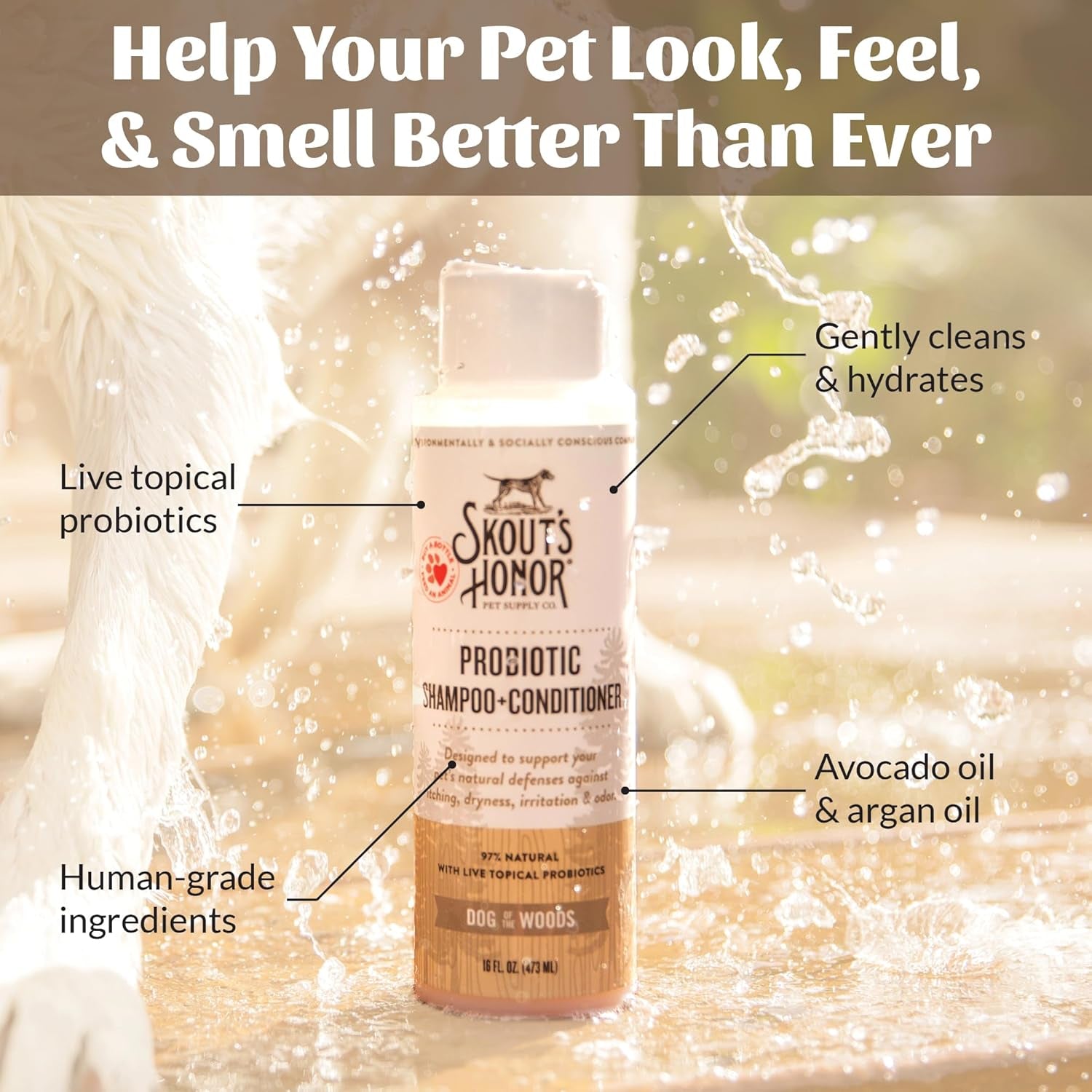 skouts-honor-probiotic-dog-shampoo-and-conditioner-dotw-16-oz-hydrating-natural-2-in-1-for-itchy-skin-microbiome-friendly-with-avocado-oil-omega-3s-paraben-sulfate-free