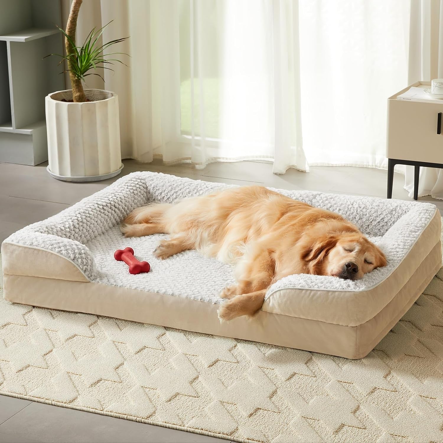 lextro-orthopedic-dog-beds-for-large-dogs-42x30-inch-extra-large-dog-bed-egg-crate-foam-bed-for-large-dogs-big-pet-bed-with-washable-removable-waterproof-pillow-cover-and-anti-slip-bottom-grey