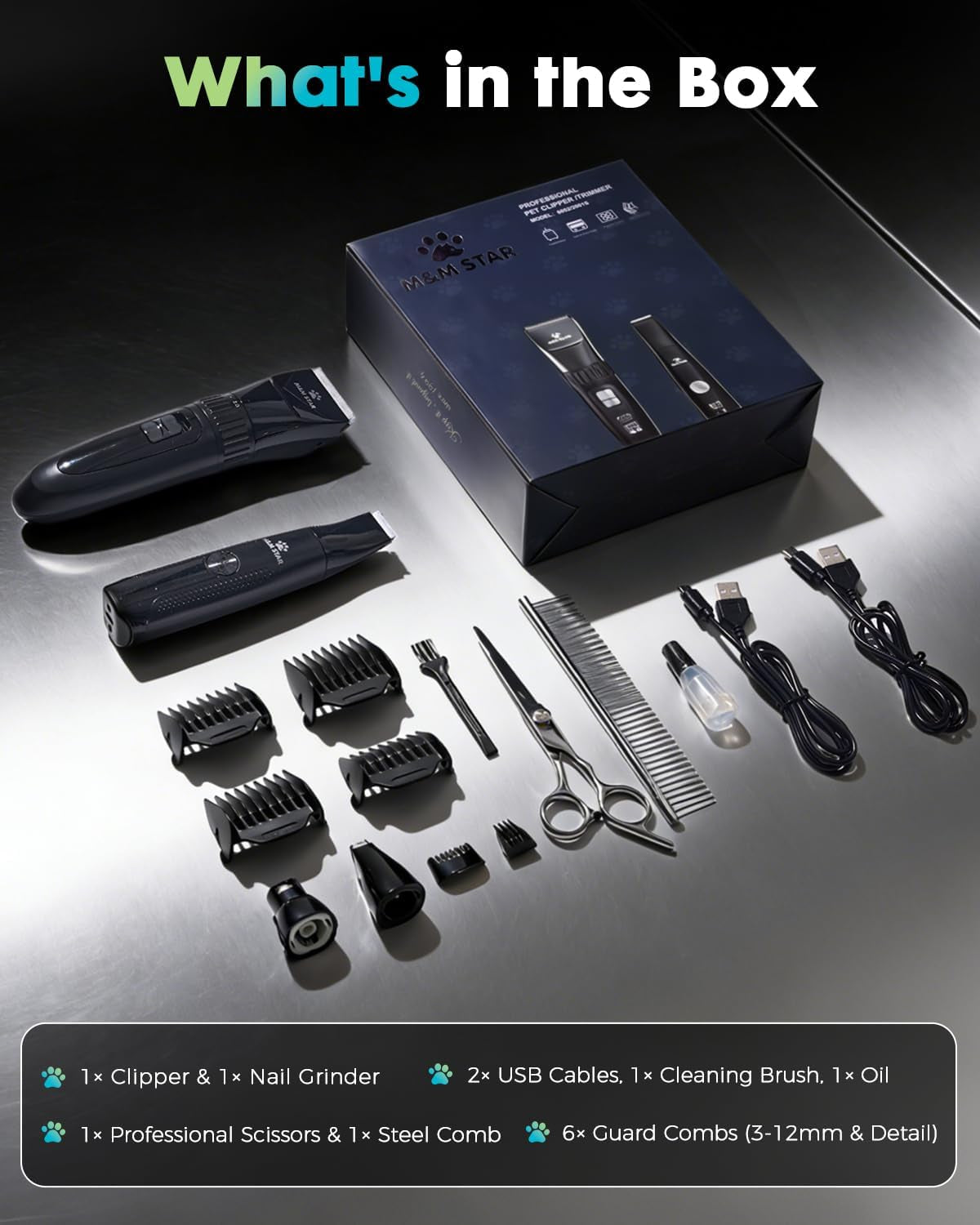 m-m-star-dog-grooming-kit-quiet-dog-clippers-for-grooming-heavy-thick-coats-cordless-pet-hair-trimmer-shaver-with-paw-trimmer-low-noise-rechargeable-clippers-for-small-large-dogs-cats