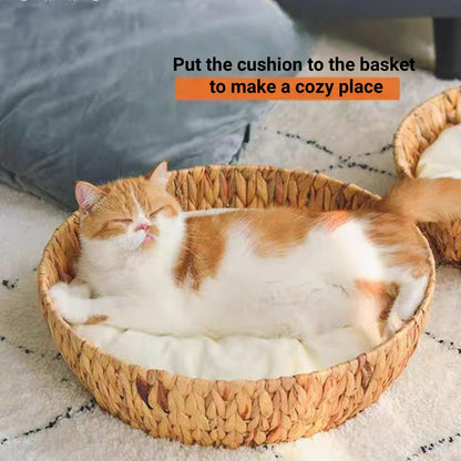SHENGOCASE 2-Pack 15“ round Soft Cat Kneading Pillow Cushion Bed for Cat Small Dog House Perch Shelf, Pad Padding for Cage Kennel6