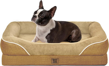 Chez Paw Waterproof Orthopedic XL Dog Bed for Large and Extra Large Dogs | Egg Crate Foam, 4-Sided Bolster Support, Waterproof Liner, Non-Slip Bottom, Machine Washable Cover, 42 X 30 Inch35