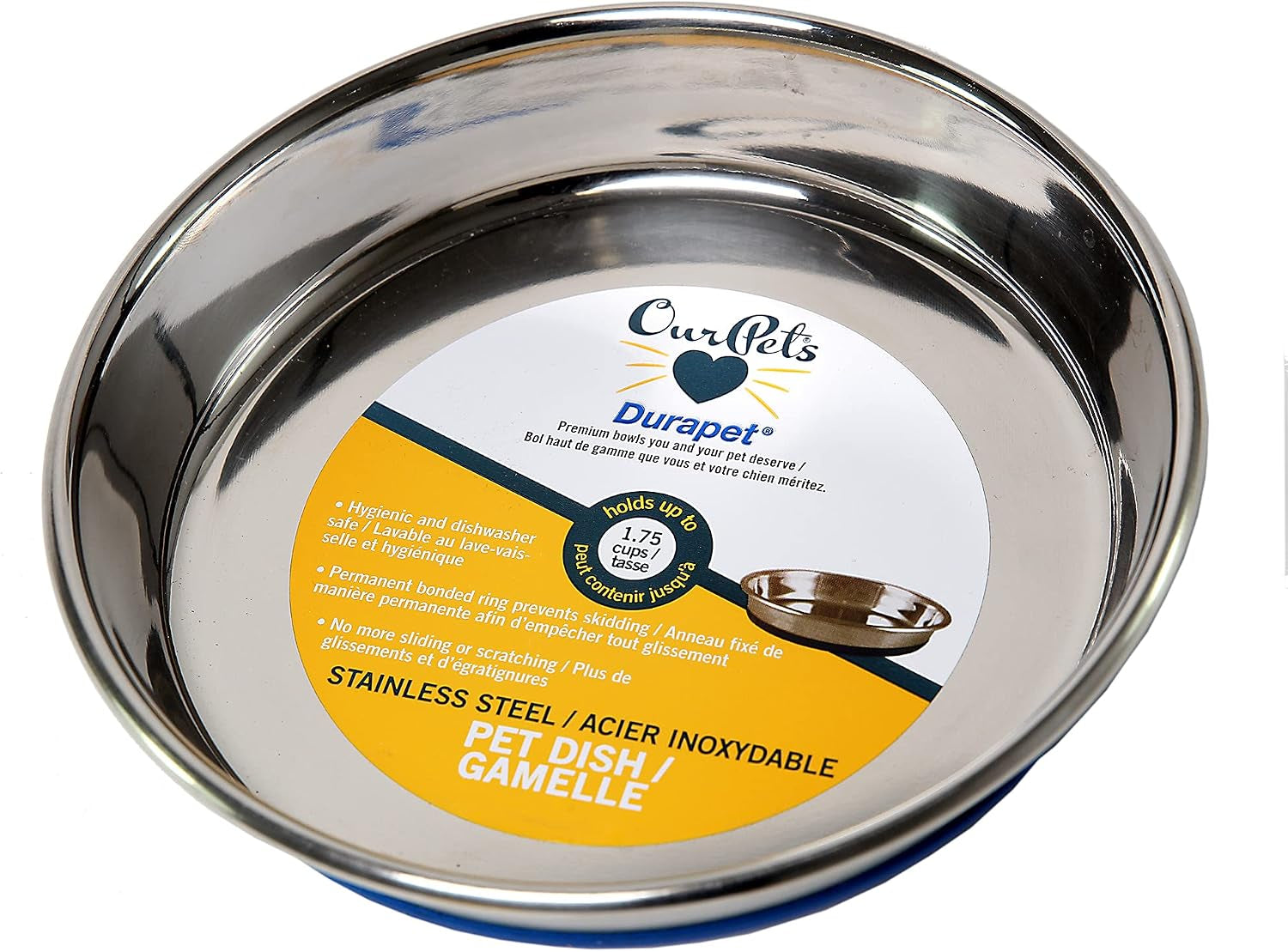 ourpets-premium-durapet-cat-dish-16oz-durable-easy-clean-design-holds-dry-meals-for-felines-or-pups-sturdy-base-resists-tipping-and-sliding-around-at-mealtime