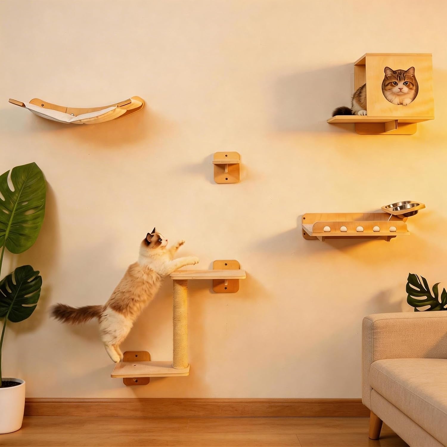 8-in-1-cat-wall-shelves-for-large-cats-wall-mounted-cat-furniture-with-feeding-station-extra-wide-hammock-heavy-duty-cat-climber-for-indoor-cats-to-sleep-play-eat-44lbs-capacity-wood