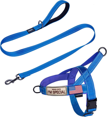 Annchwool No Pull Dog Harness with Soft Padded Handle,Reflective Strip Escape Proof and Quick Fit to Adjust Dog Harness,Easy for Training Walking for Small & Medium and Large Dogs(Brown,L)10