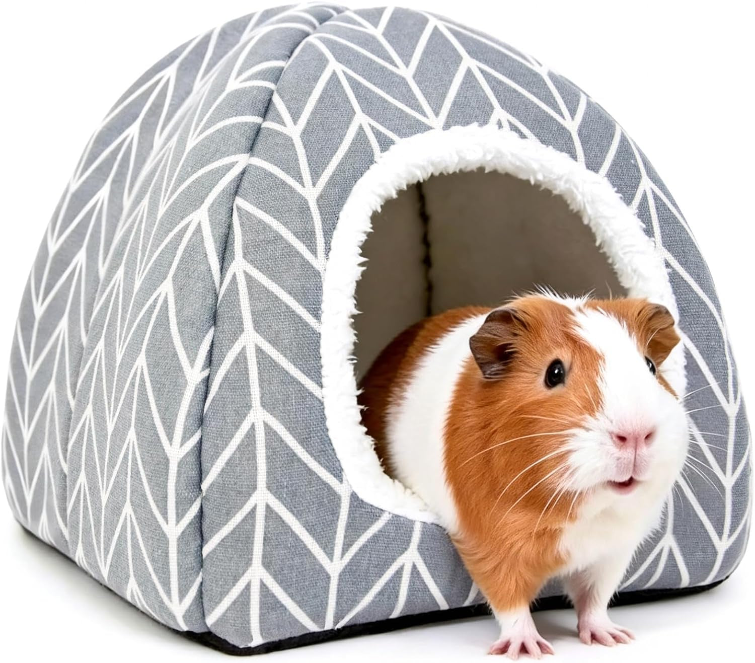 guinea-pig-hideout-bed-dwarf-rabbit-house-cave-cozy-hide-out-cage-accessories-for-little-bunny-hedgehog-ferret-chinchilla-other-small-animals-grey