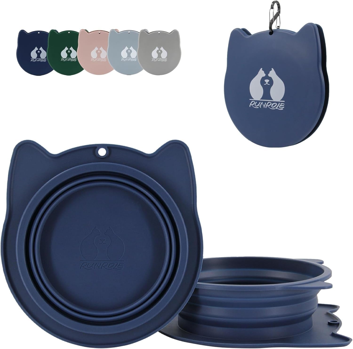 runrole-2-in-1-collapsible-dog-travel-water-bowls-portable-pet-cat-bowl-slot-together-use-separately-bpa-free-silicone-feeding-watering-foldable-travel-bowls-pet-travel-food-dishes-20oz-27oz
