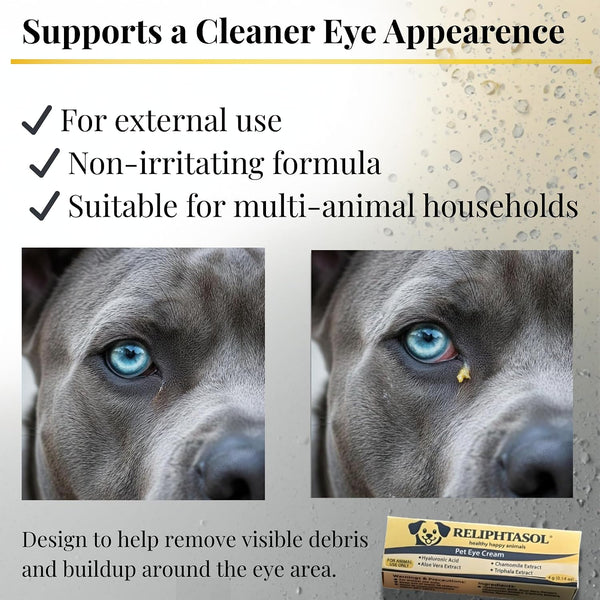 Pet Eye Cream – Vet-Formulated Dog Eye Infection Treatment, Pink Eye Relief, Conjunctivitis Relief, Dry Eyes & Red Eye, Tear Stain Remover for Dogs, Cats, Cattle, Sheep, Horses – 1 Tube5
