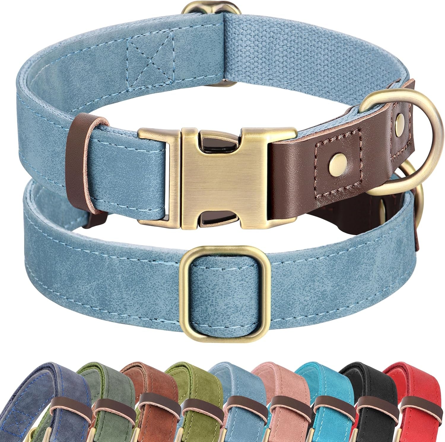 didog-pu-leather-dog-collar-for-small-dogs-puppy-soft-lining-green-s-all-day-comfort-for-daily-walks-and-backyard-play-quick-release-metal-buckle-for-easy-on-off-d-ring-for-leash-easy-clean