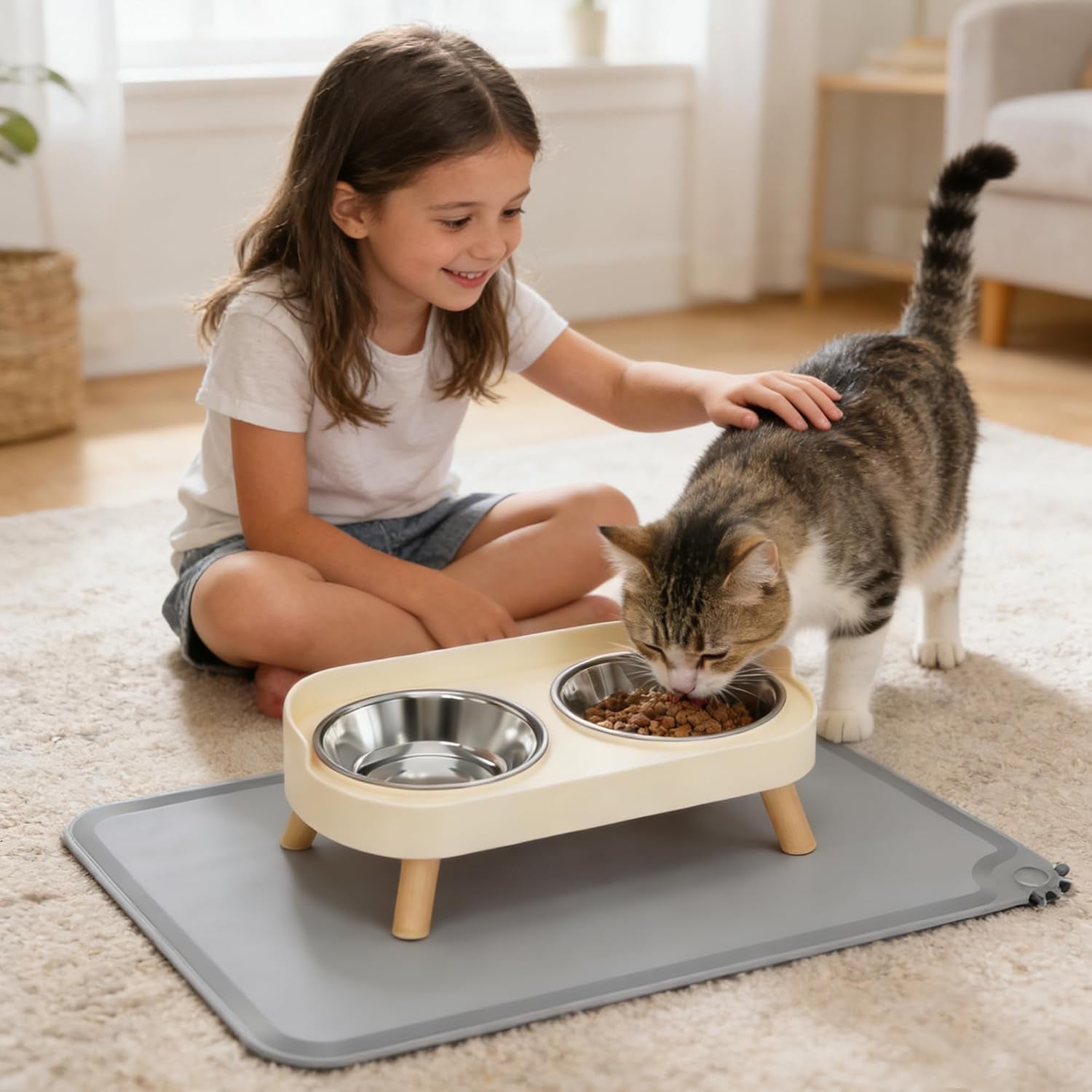 elevated-cat-bowls-with-food-mat-splash-proof-anti-vomiting-raised-cat-food-and-water-bowl-set-2-stainless-steel-dishes-for-cats-and-puppy-pet-bowl-for-indoor-cats-white