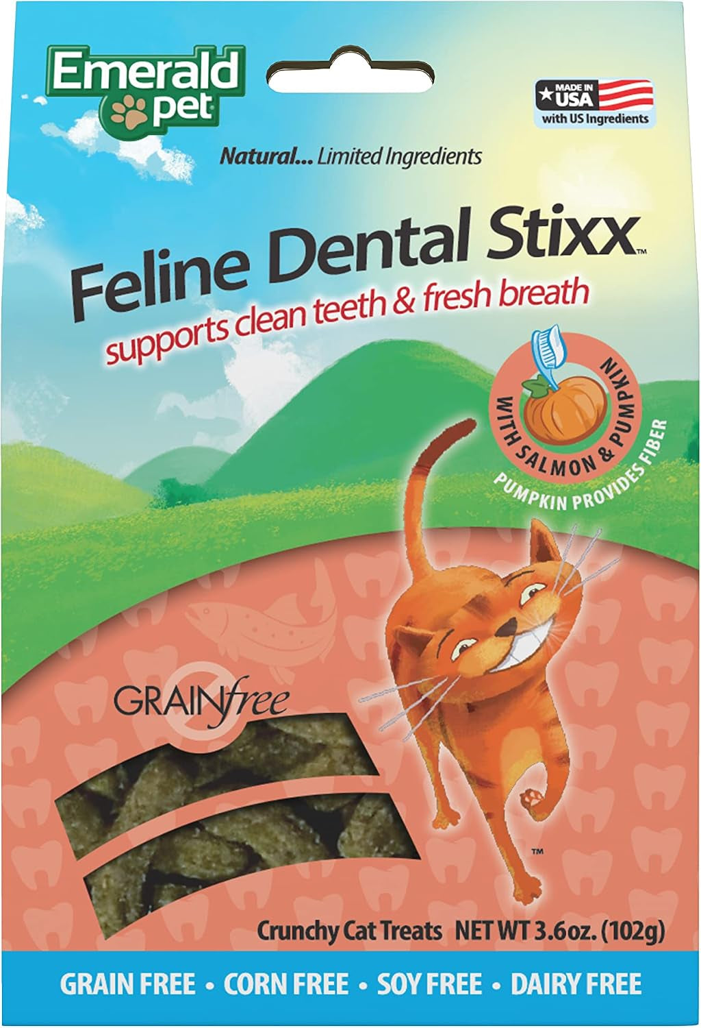 emerald-pet-grain-free-chicken-cat-dental-treats-crunchy-dental-sticks-for-cats-to-clean-teeth-reduce-plaque-tartar-freshen-breath-pumpkin-for-digestive-health-natural-cat-chews-3-6-oz