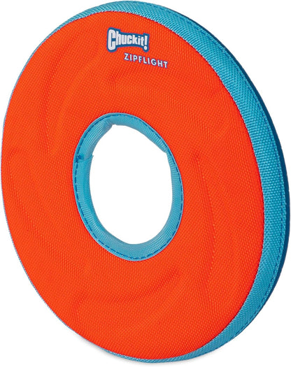 Chuckit! Zipflight Flying Disc Dog Toy, Small (6"), Green and Light Blue5