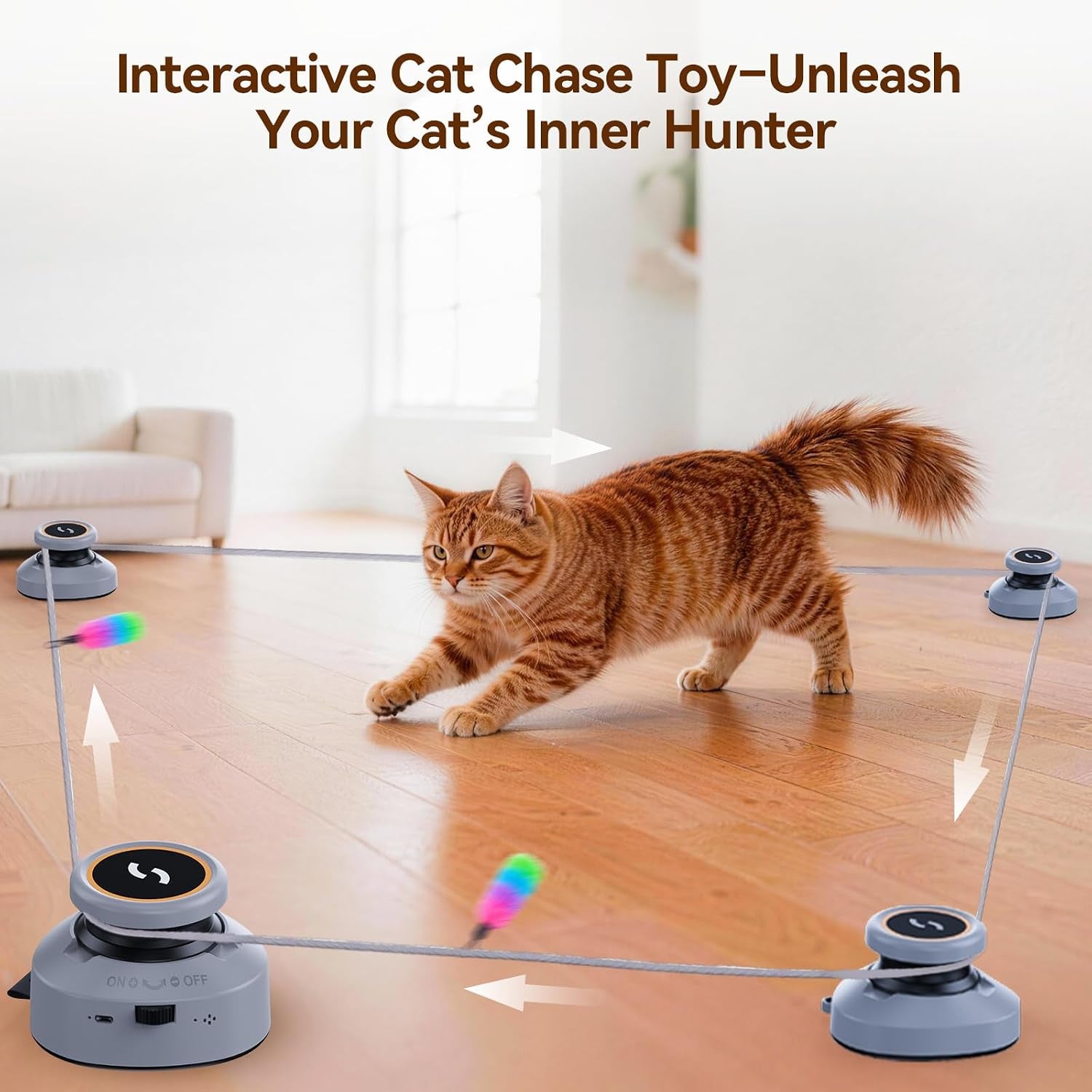 jripae-interactive-cat-toys-for-indoor-cats-automatic-smart-diy-multi-track-cat-feather-toy-electric-moving-treadmill-cat-toy-for-bored-kittens-adult-cats-play-chase-run-hunt-instinct-exercise