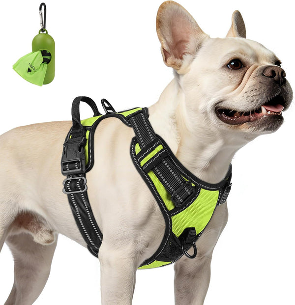 Joytale No Pull Dog Harness Medium Sized Dog, Front Clip, Black | Grab Handle for Instant Control, Padded & Adjustable Vest, Sturdy Metal D-Rings, for Safe Training & Daily Walking52