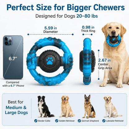 Pamlulu Tough Dog Toys for Aggressive Chewers, Indestructible Dog Toy for Large Dogs, Nylon Chew Toys for Medium Large Breed, Interactive Dog Toys to Keep Them Busy, Dog Birthday3